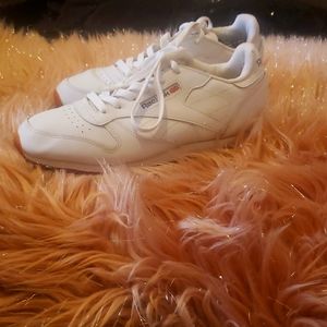 White leather sneakers